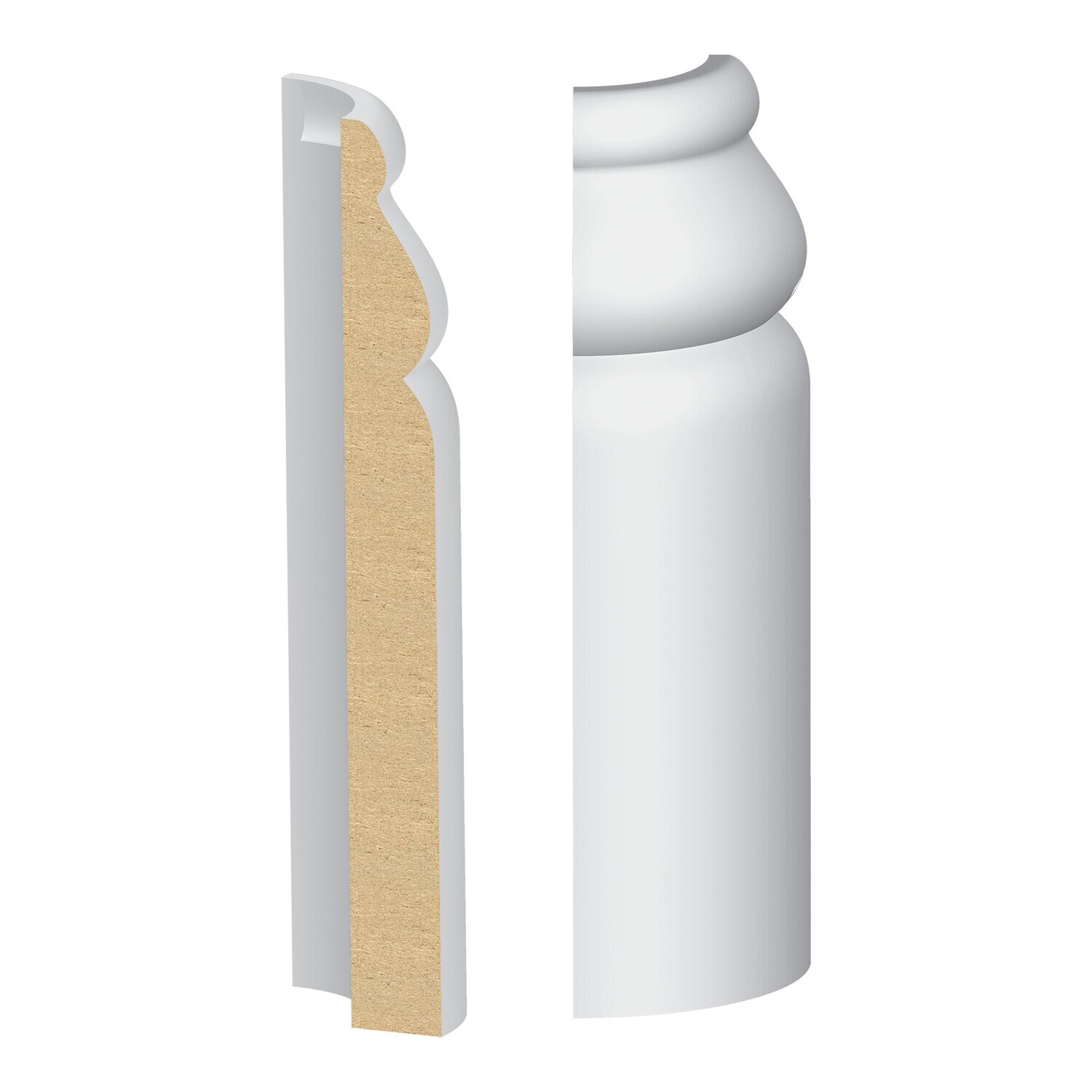 352MULW - Sierra Base Round Corner (9⁄16"x5-1⁄4") MDF Ultralight