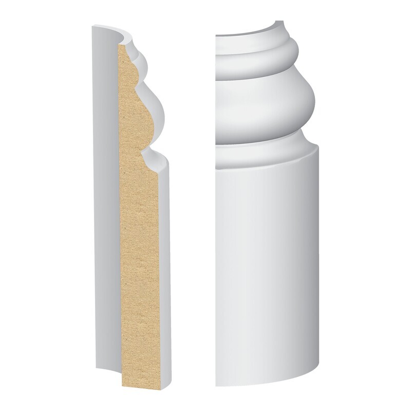 338MUL-4W - Santa Fe/#175 Base Radius Corner (9⁄16"x4-1⁄2") MDF Ultralight