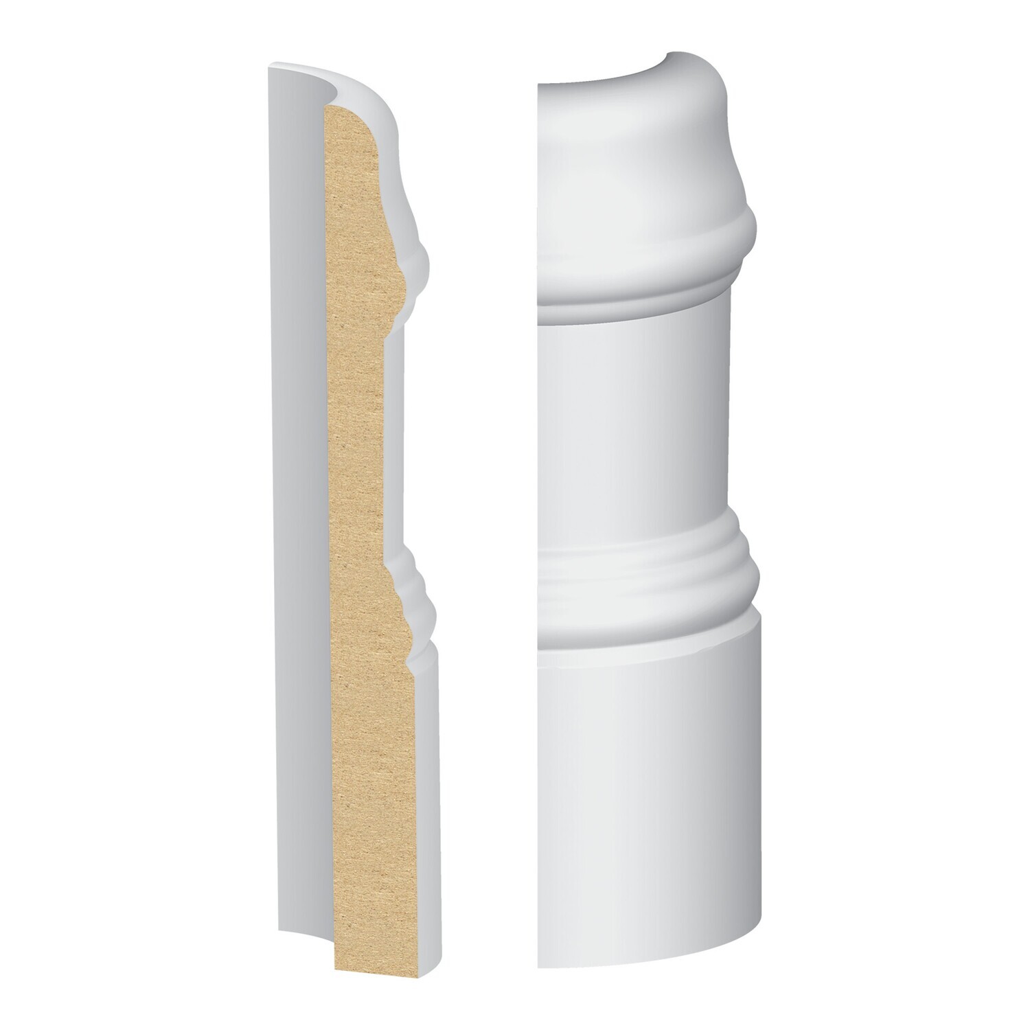 317MULW - Crescent Base Round Corner (9⁄16"x5-1⁄4") MDF Ultralight