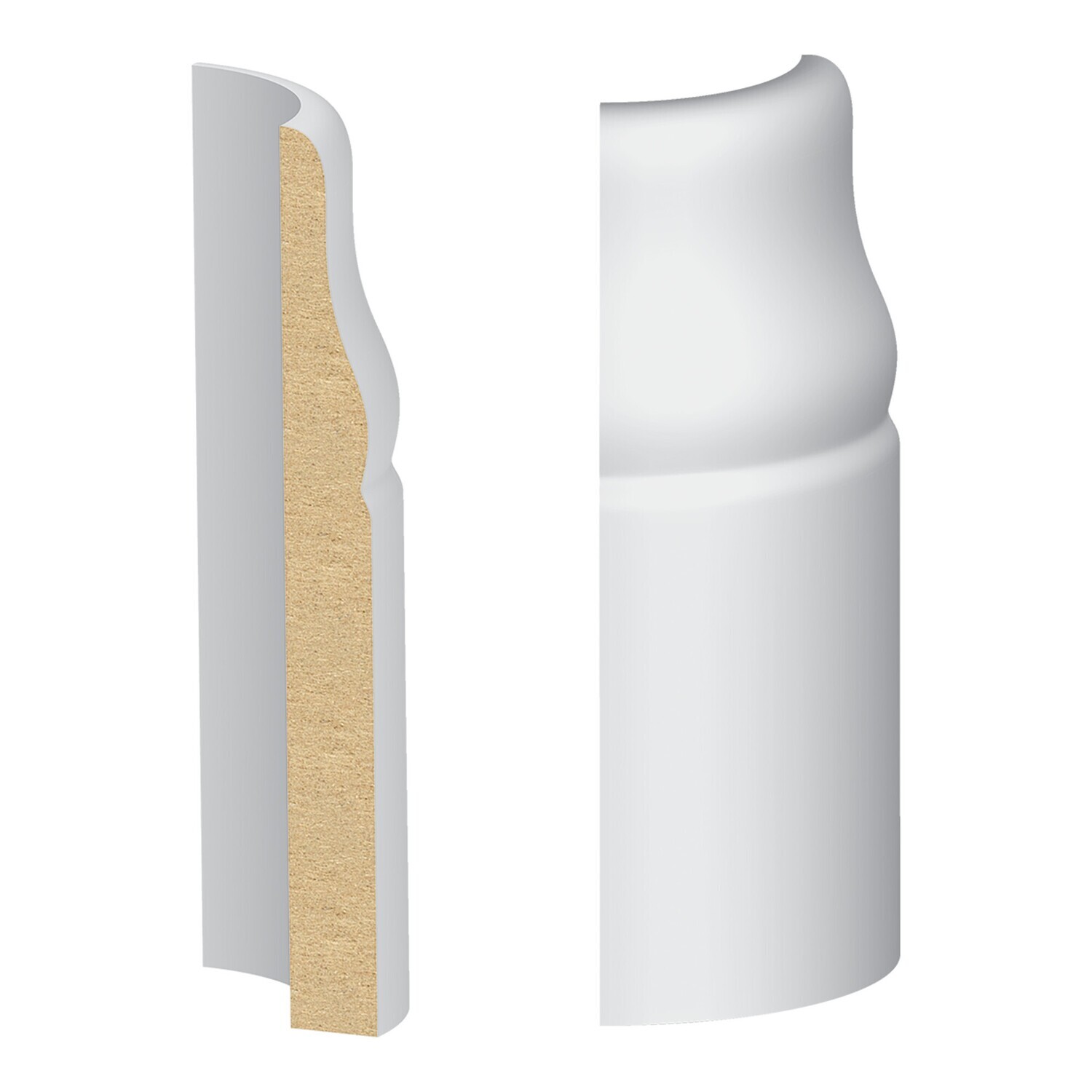 311MULW - #711 Base Radius Corner (3⁄8"x3-1⁄2") MDF Ultralight
