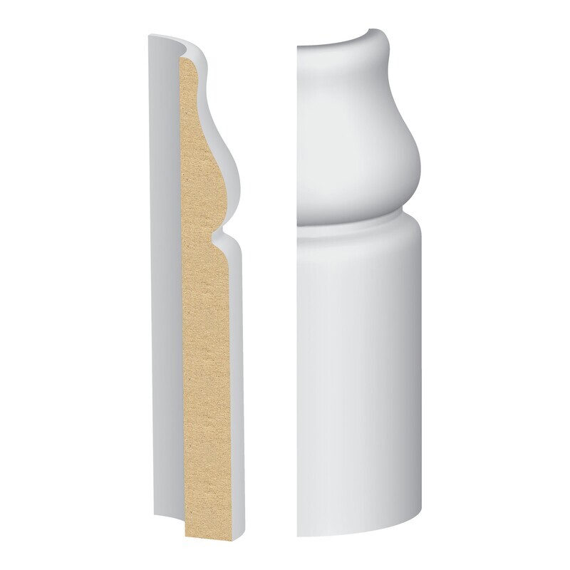 355MULW - Harris Base Round Corner (9⁄16"x5-1⁄4") MDF Ultralight