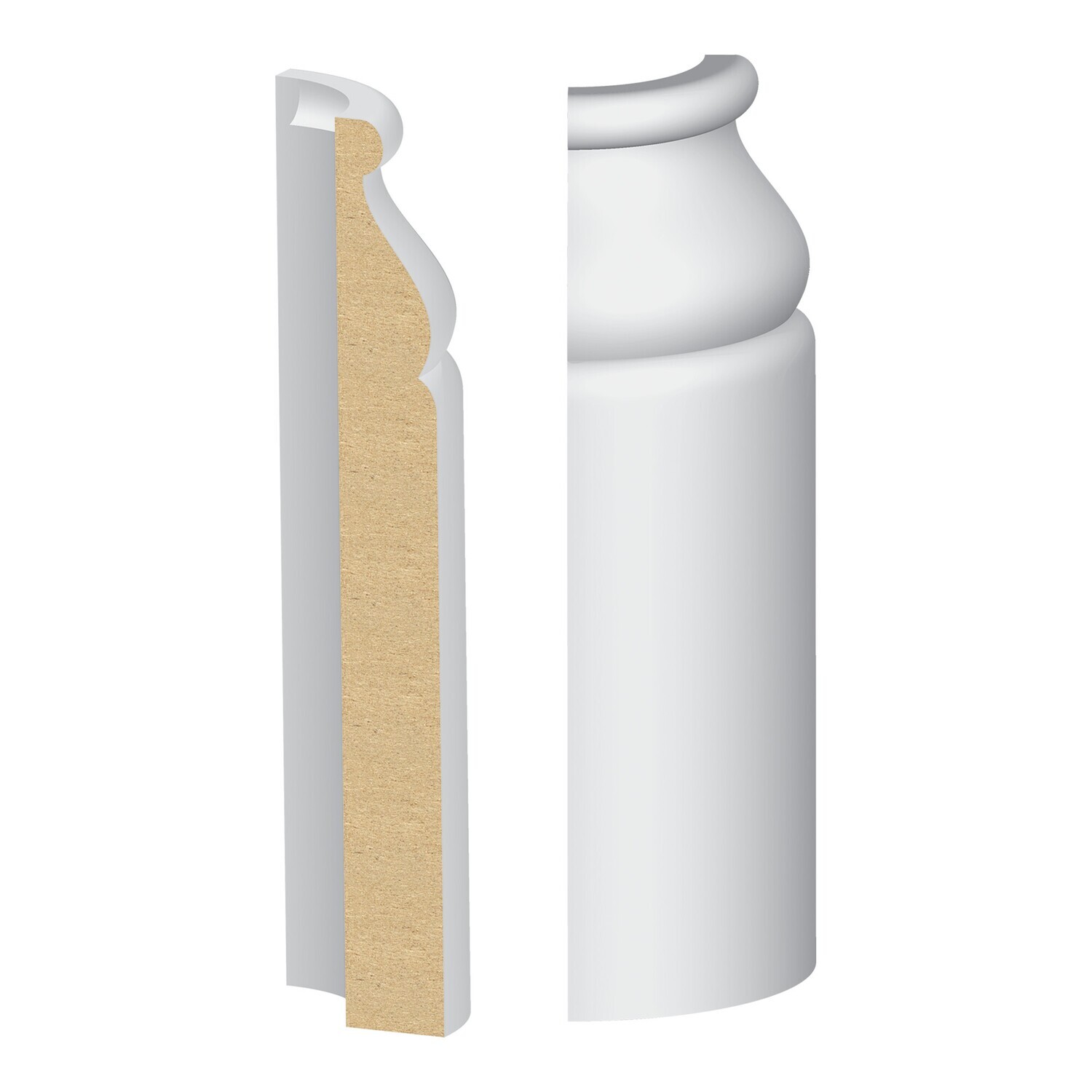 341MULW - Monterey Base Round Corner (9⁄16"x5-1⁄4") MDF Ultralight