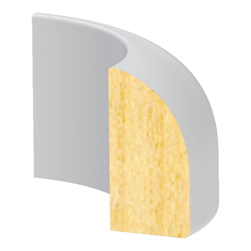 PR300ALVLW - Base shoe round corner to match pr300alvl (3⁄8"x3⁄4") Pine Primed FJ