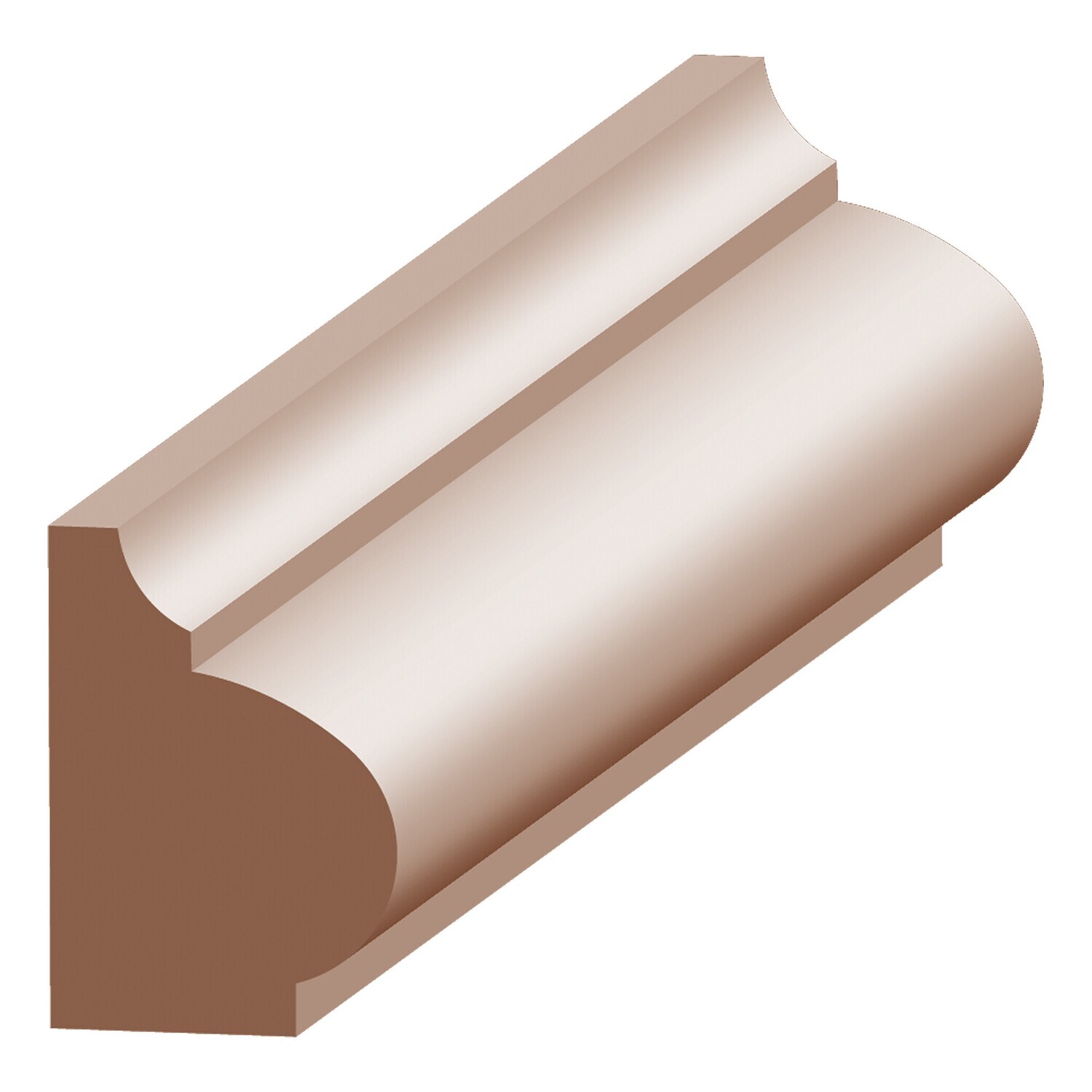612P - Base or Panel Cap (9⁄16"x3⁄4") Poplar