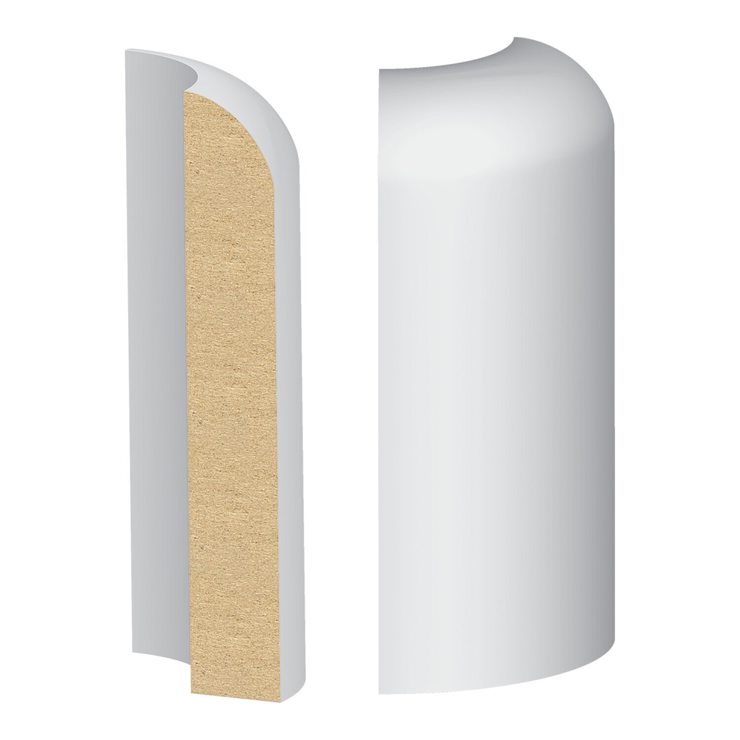 307MULW - Streamline/Bullnose Base Round Corner (9⁄16"x3-1⁄2") MDF Ultralight