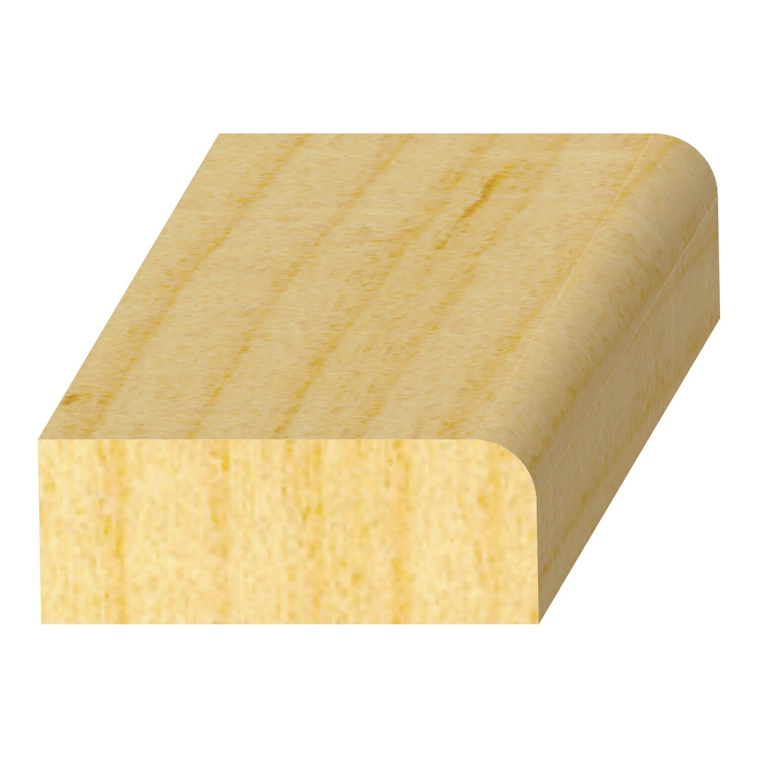 208SP - 1 Round Edge Stop (3⁄8"x1") Pine Solid