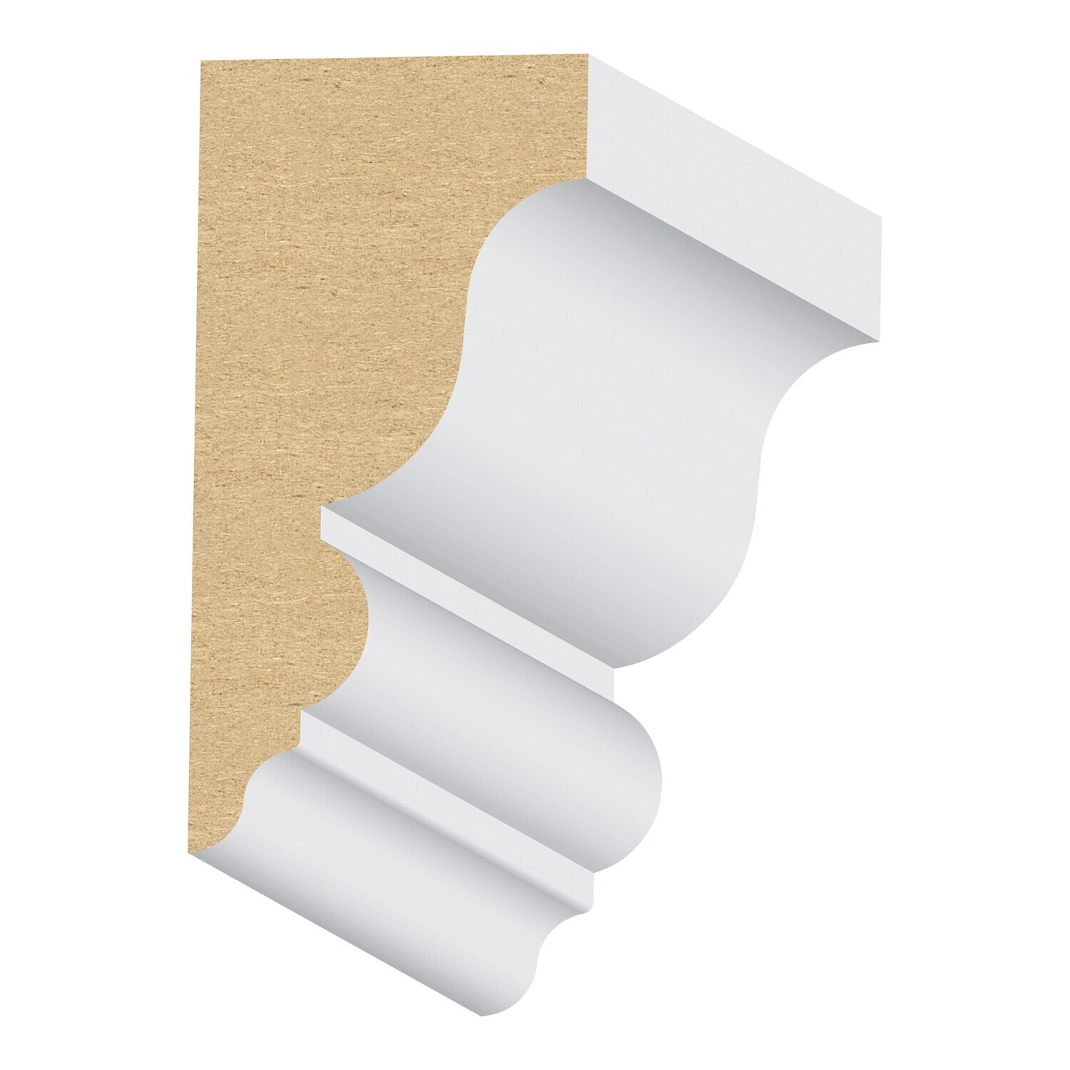 440MUL - Classic Pediment Crown (1-3⁄8"x2-3⁄4") MDF Ultralight