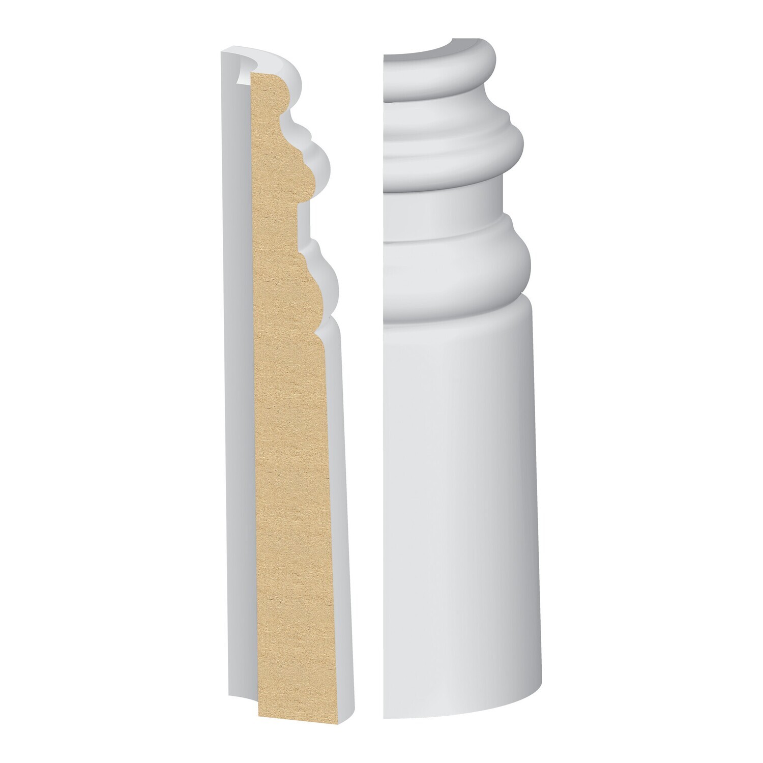 379MULW - Savannah Base Round Corner (1"x7-3⁄8") MDF Ultralight