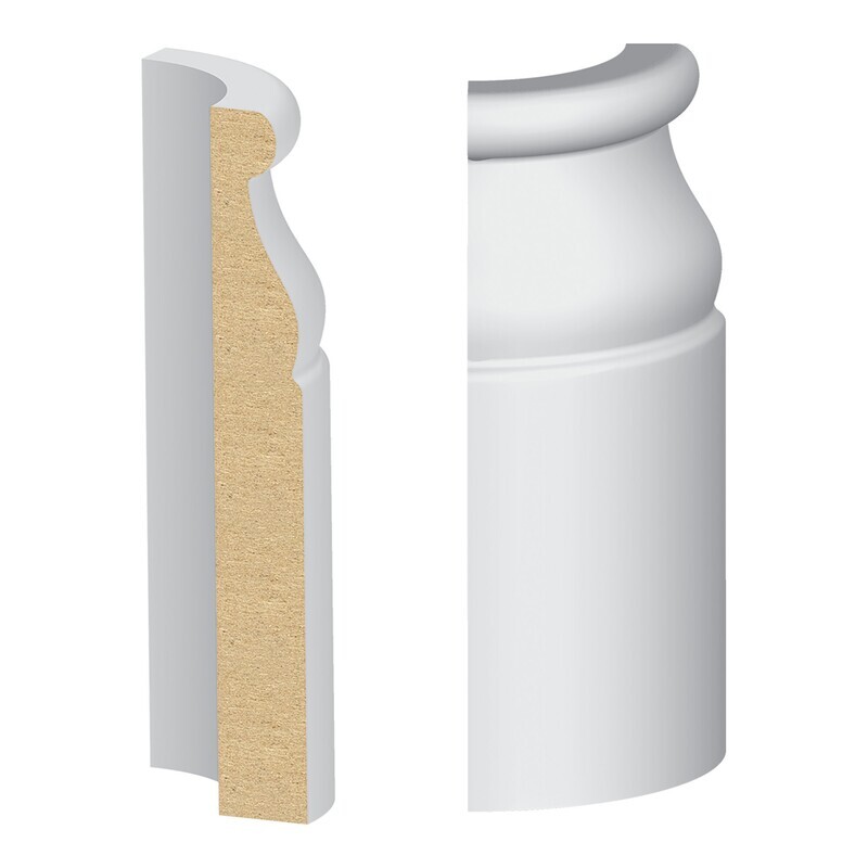 335MULW - Monterey Base Round Corner (7⁄16"x3-1⁄2") MDF Ultralight