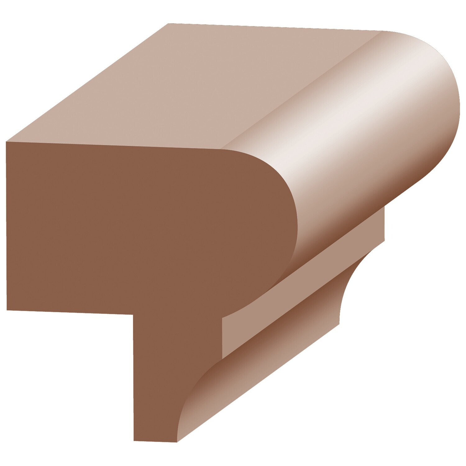 910P - Rab't Nose &amp; Cove with 3/4" Rab't (1-3⁄4"x1-3⁄4") Poplar
