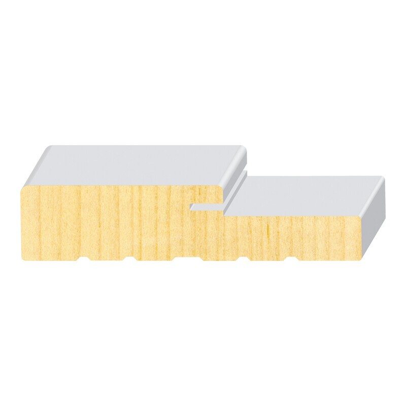 PR514W8 - Exterior Frame Side Pair with Weatherstrip Kerf (1-1⁄4"x5-1⁄4") Pine Primed FJ