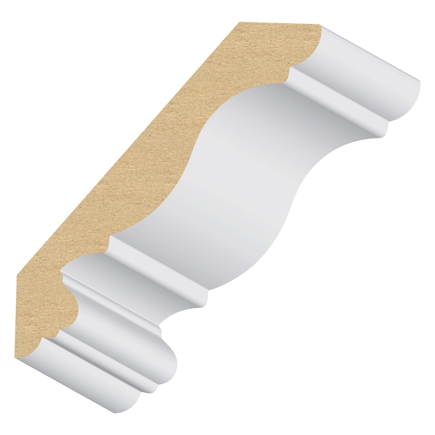 411MUL-4 - Rafael Crown (3⁄4"x4-5⁄8") MDF Ultralight