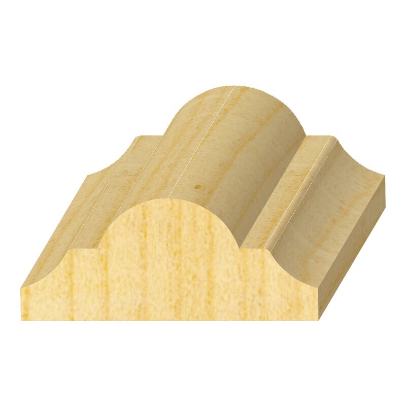 660SP - Flat Astragal/Panel Mould (11⁄16"x1-5⁄8") Pine Solid