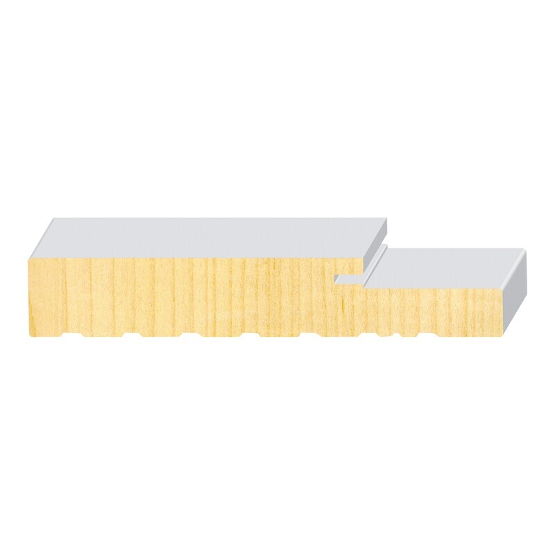 PR714W6 - Exterior Frame Side Pair with Weatherstrip Kerf (1-1⁄4"x7-1⁄4") Pine Primed FJ