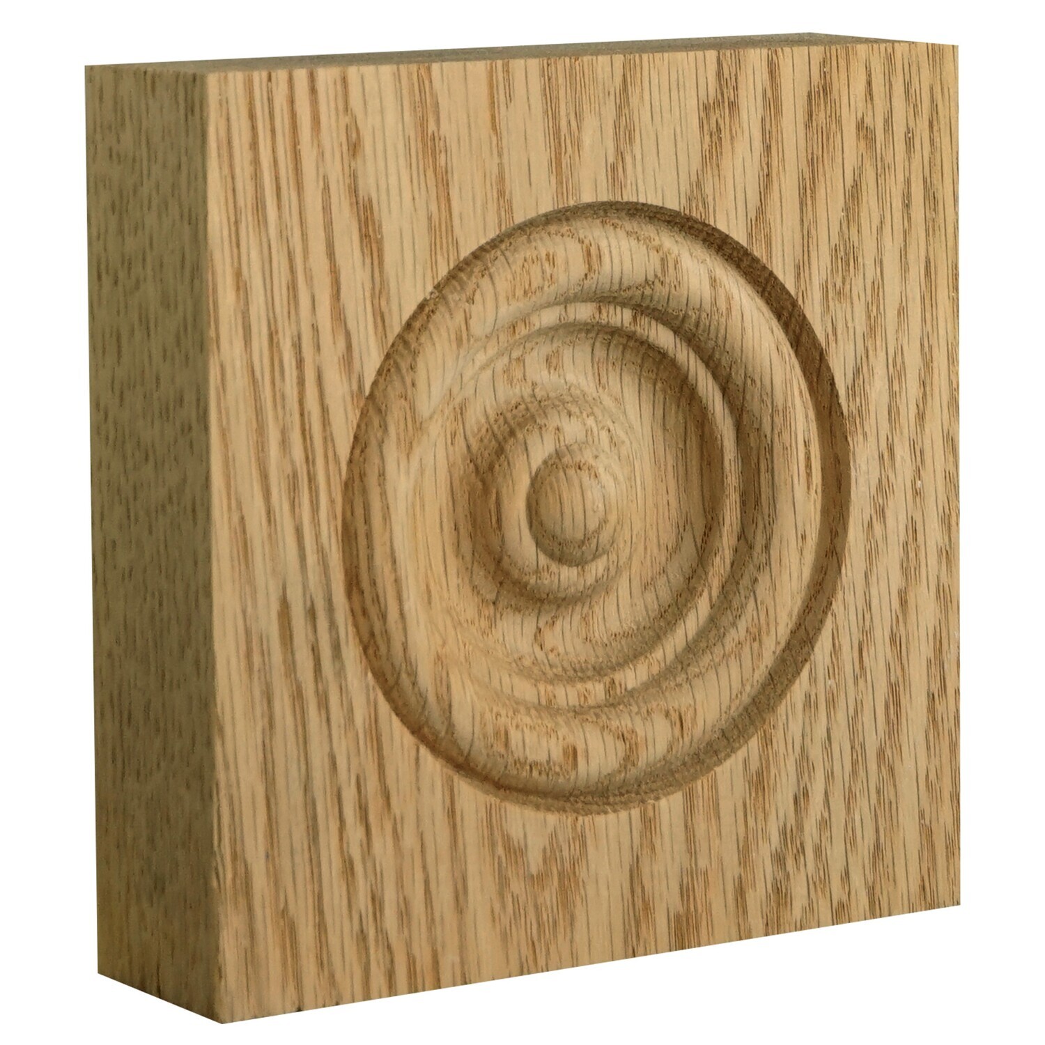 PB8-O - Cambridge Rosette without Edge Detail (7⁄8"x3-3⁄4") Oak