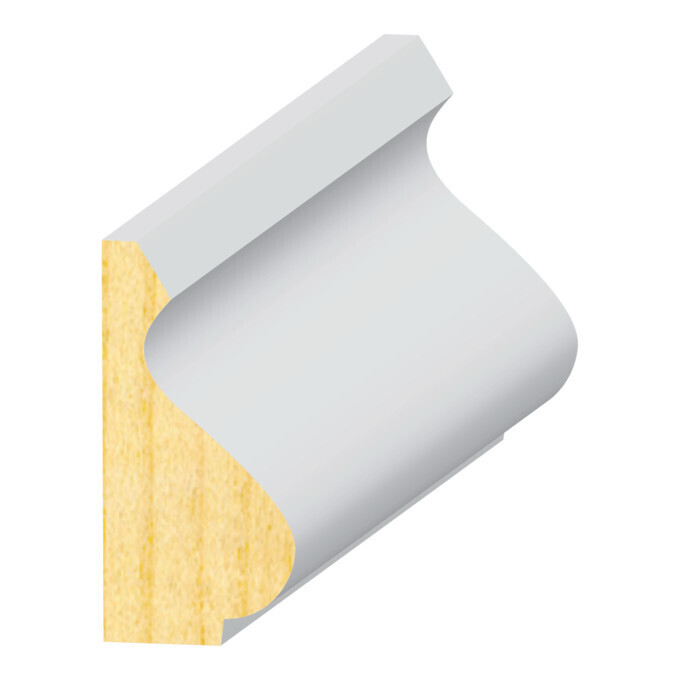 PR614FJ - Coronado Base/Panel Cap (11⁄16" x 1-3⁄8") Pine Primed FJ
