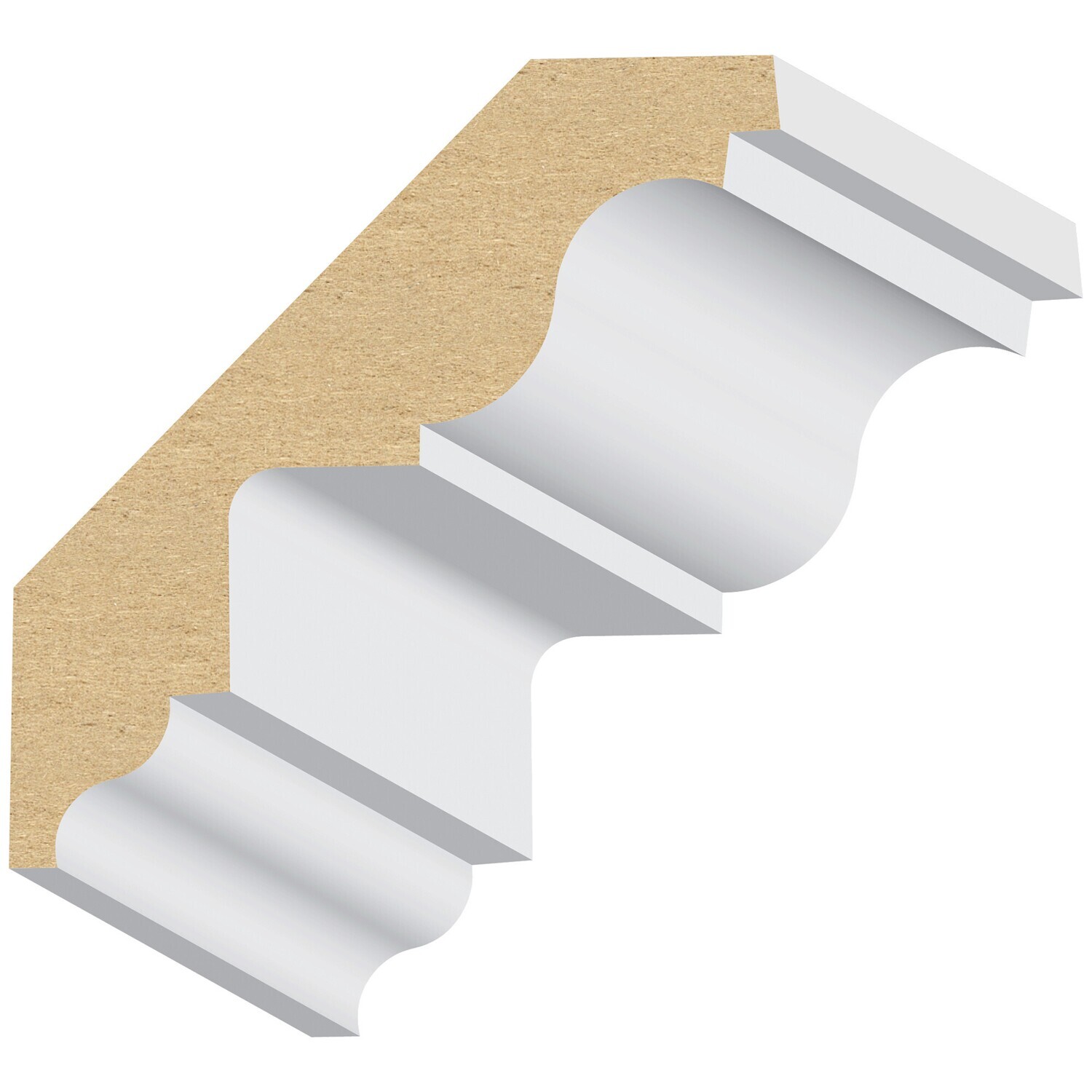 425MUL-3 - Dentil Ready Crown (3⁄4"x3-3⁄4") MDF Ultralight