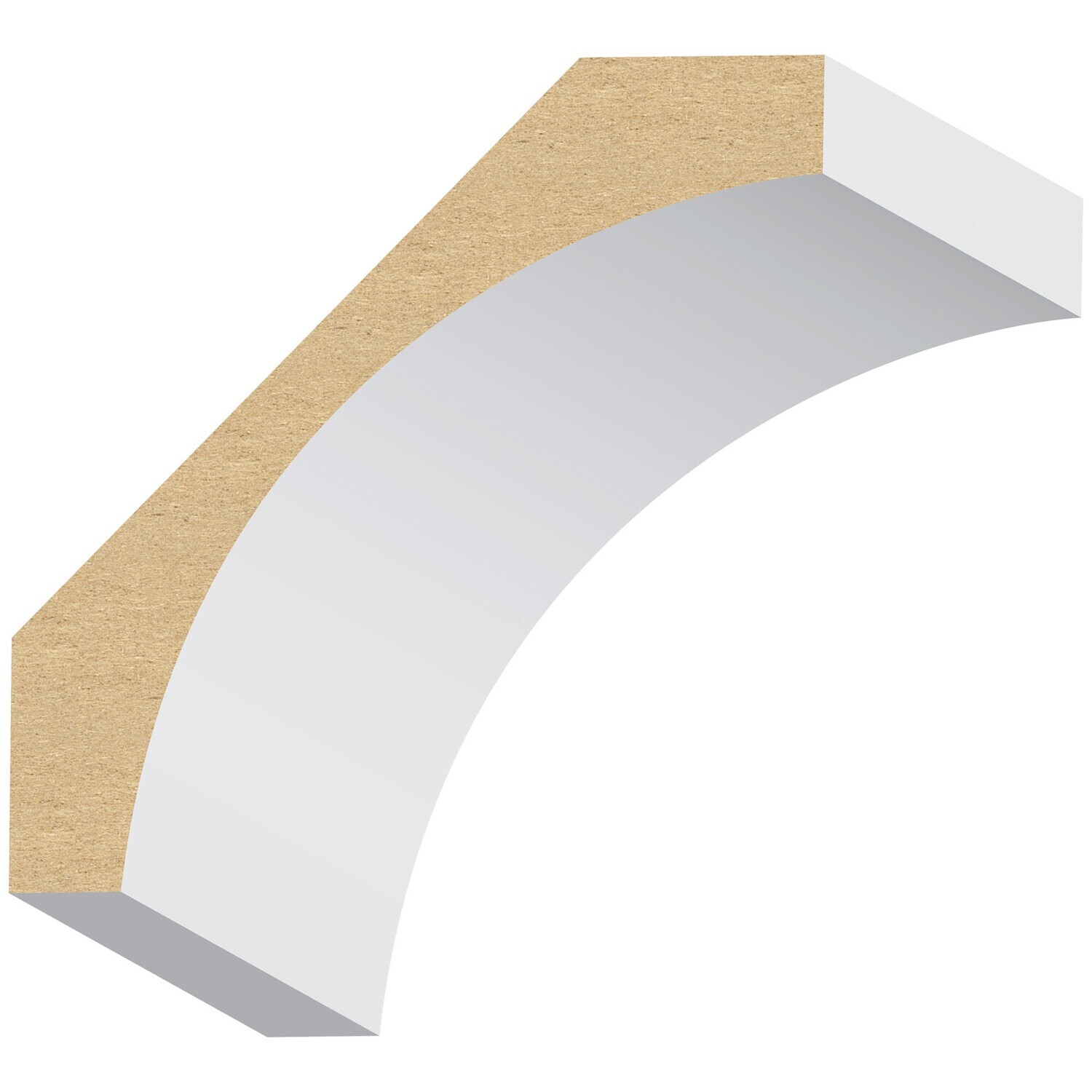444MUL-4 - Contemporary Crown (9⁄16"x4-1⁄2") MDF Ultralight