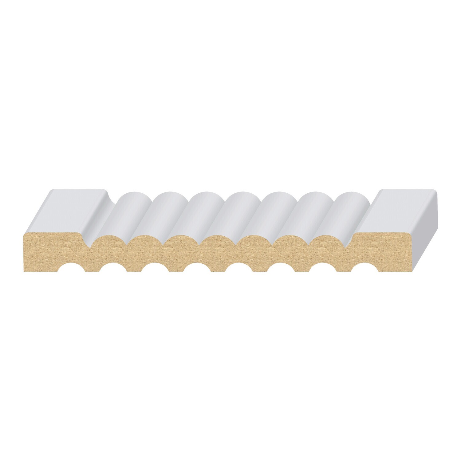 158MUL-5 - Reversible 8-Flute &amp; Reed Casing (9⁄16"x5-1⁄2") MDF Ultralight