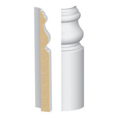 342MUL-7W - Imperial/#175 Base Round Corner (9/16" x 7-1/4") MDF Ultralight