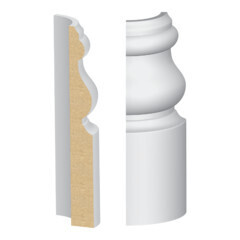 325MULW - Imperial/#175 Base Round Corner (9⁄16" x 4-1⁄2") MDF Ultralight