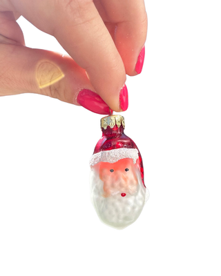 Santa Head Glass Christmas Tree