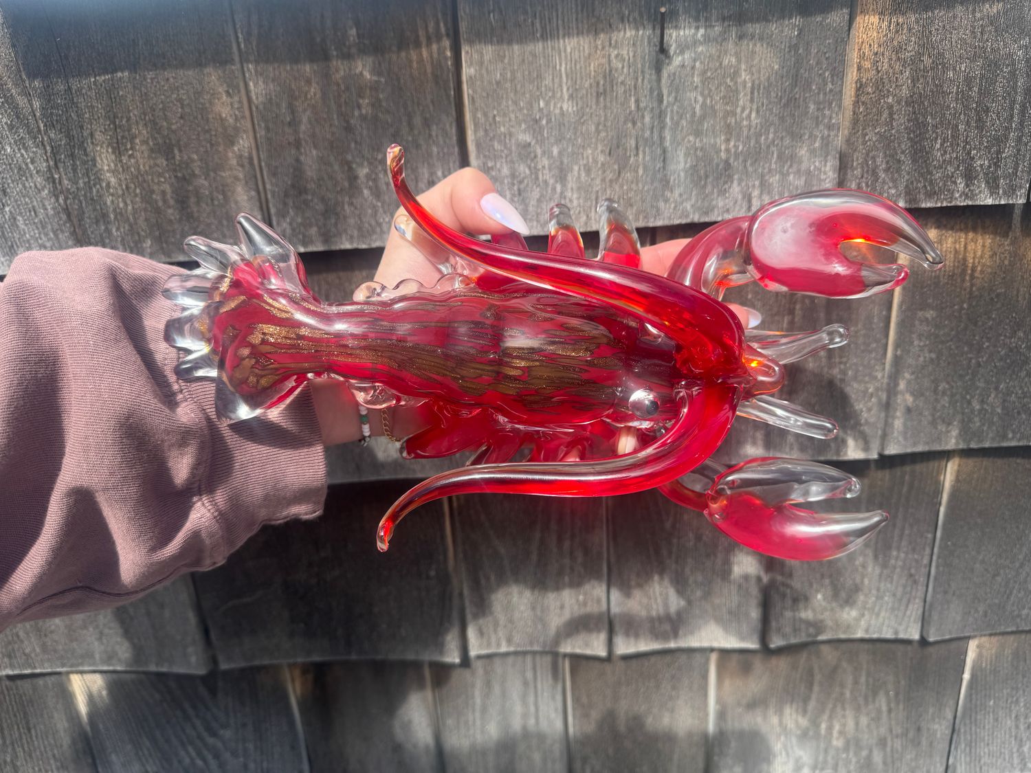 Hand-Blown Glass Lobster 12&quot;