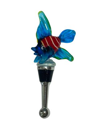 Colorful Glass Fish Wine Stopper