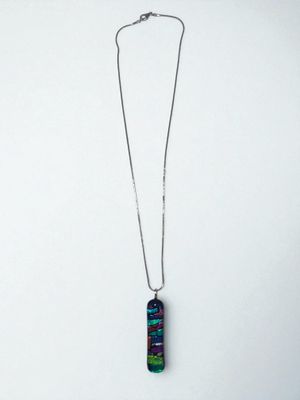 Glass Fusion Silver Necklace