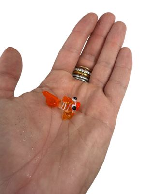 Mini Hand-Blown Glass Goldfish