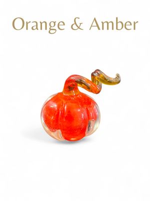 Medium Hand-Blown Glass Pumpkin