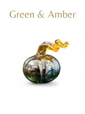 Medium Hand-Blown Glass Pumpkin