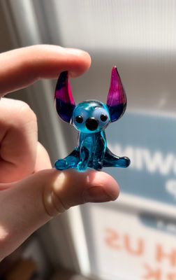 Hand Blown Glass Stitch Figurine