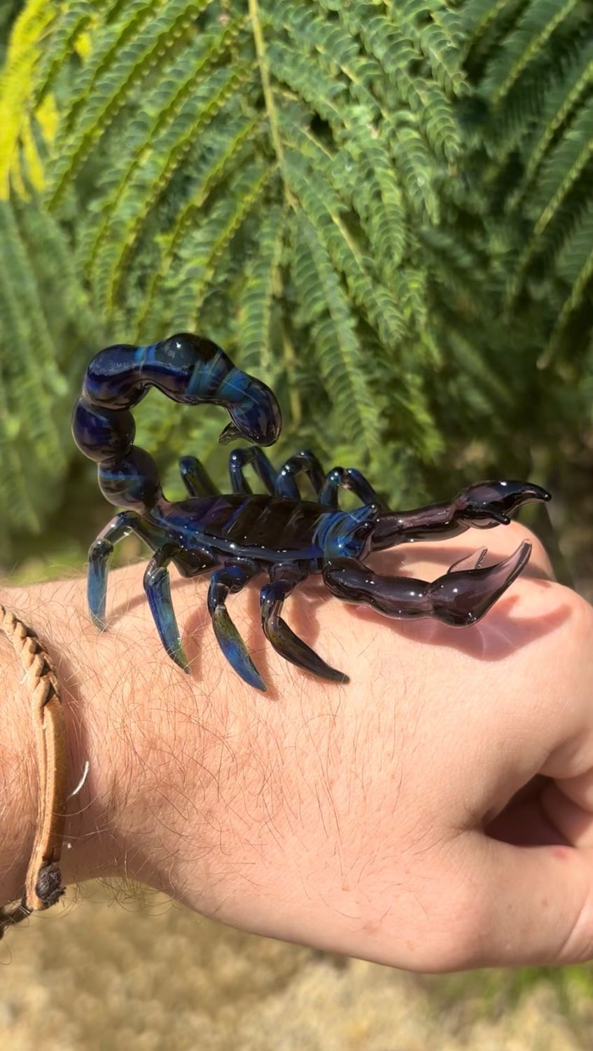 Hand Blown Glass Scorpion