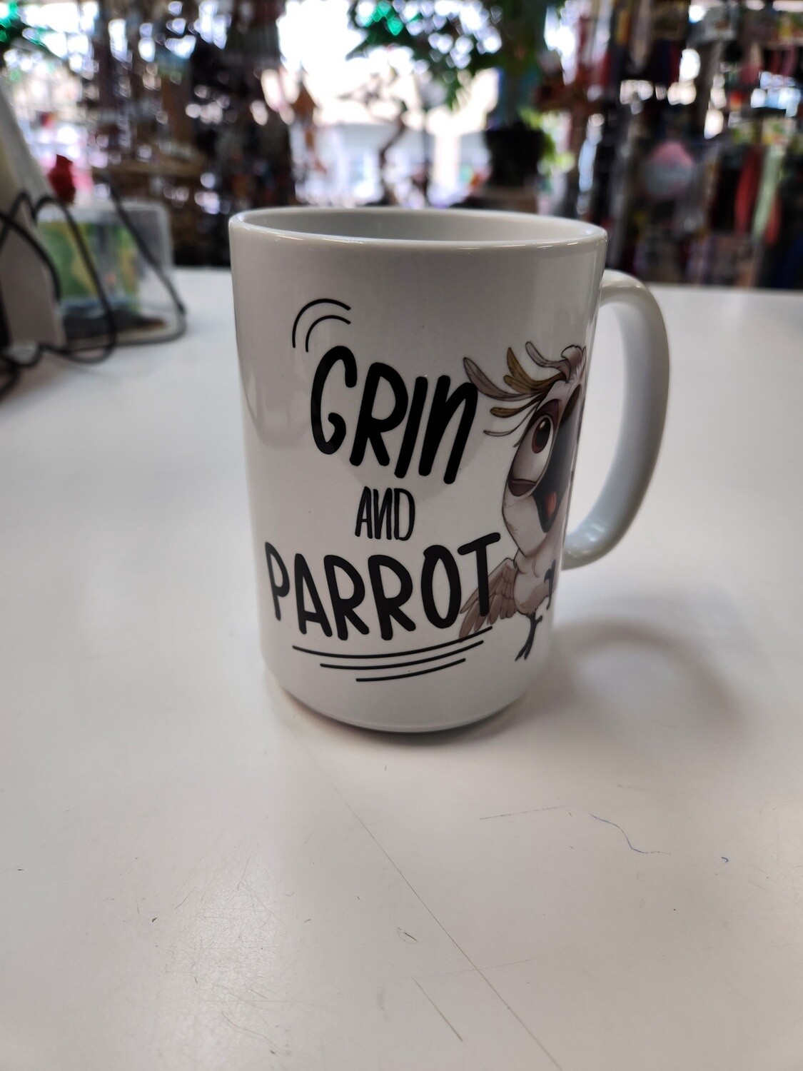 Grin and Parrot Mug