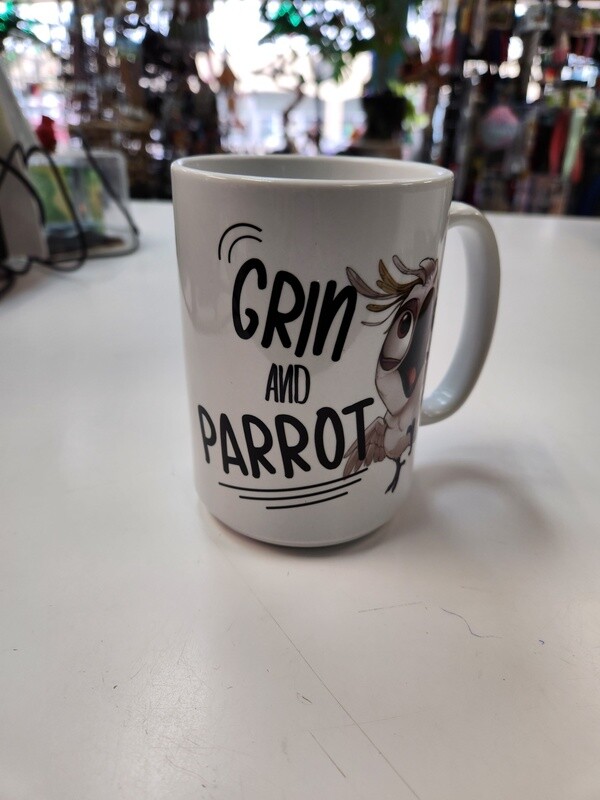 Grin and Parrot Mug