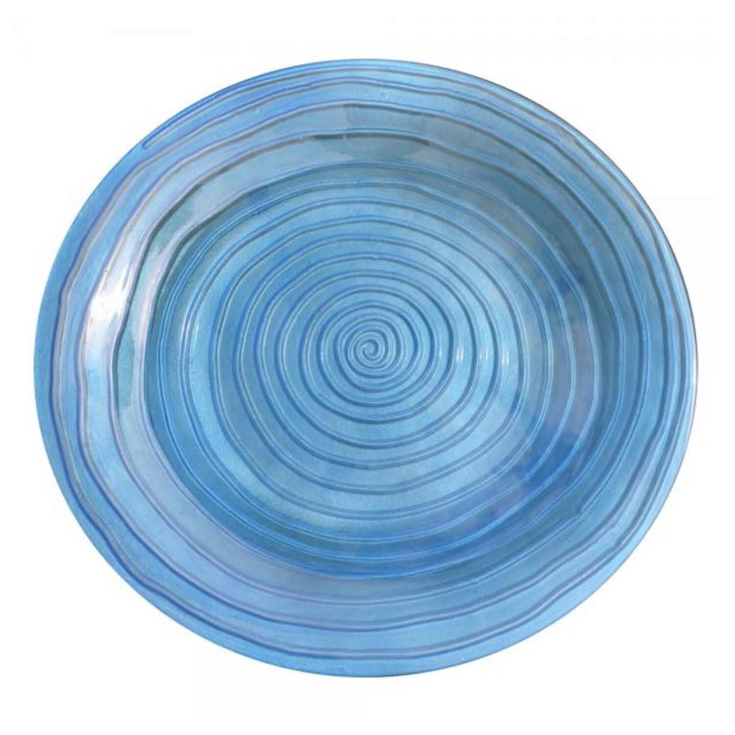 Blue Swirl Hanging Bird Bath