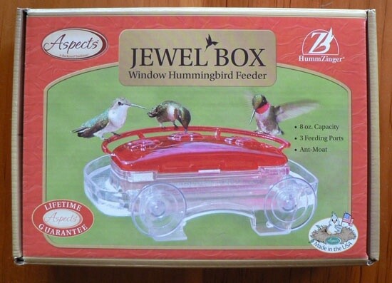 Jewel Box window Hummingbird feeder