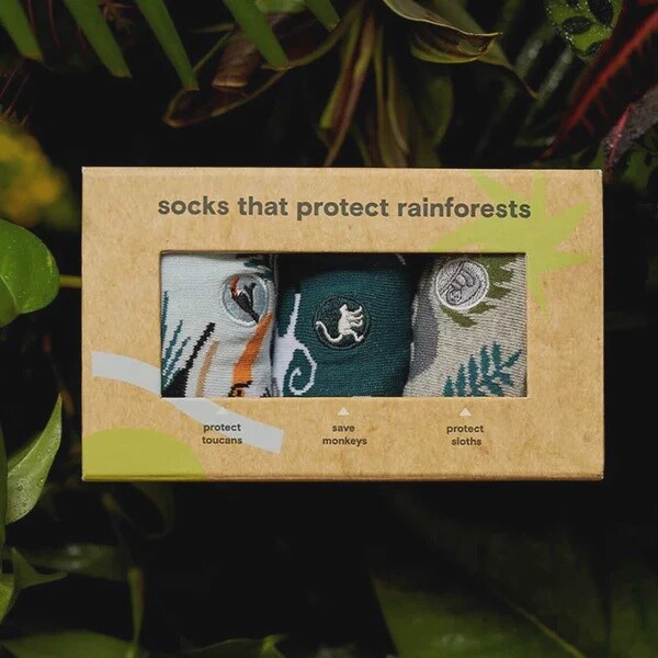 Socks that Protect Rainforests 3 pk (small)