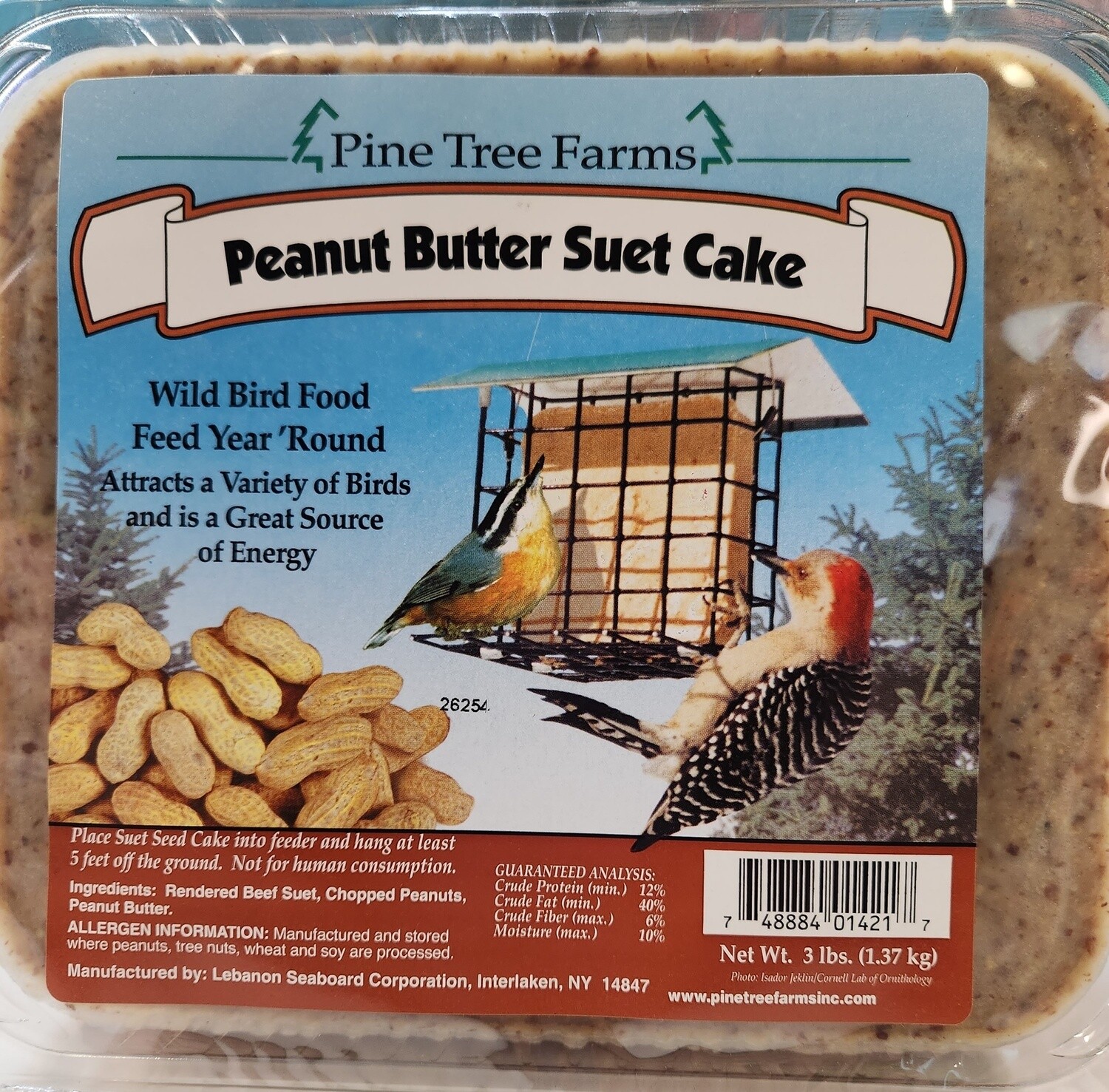 Peanut Butter Suet 3lbs