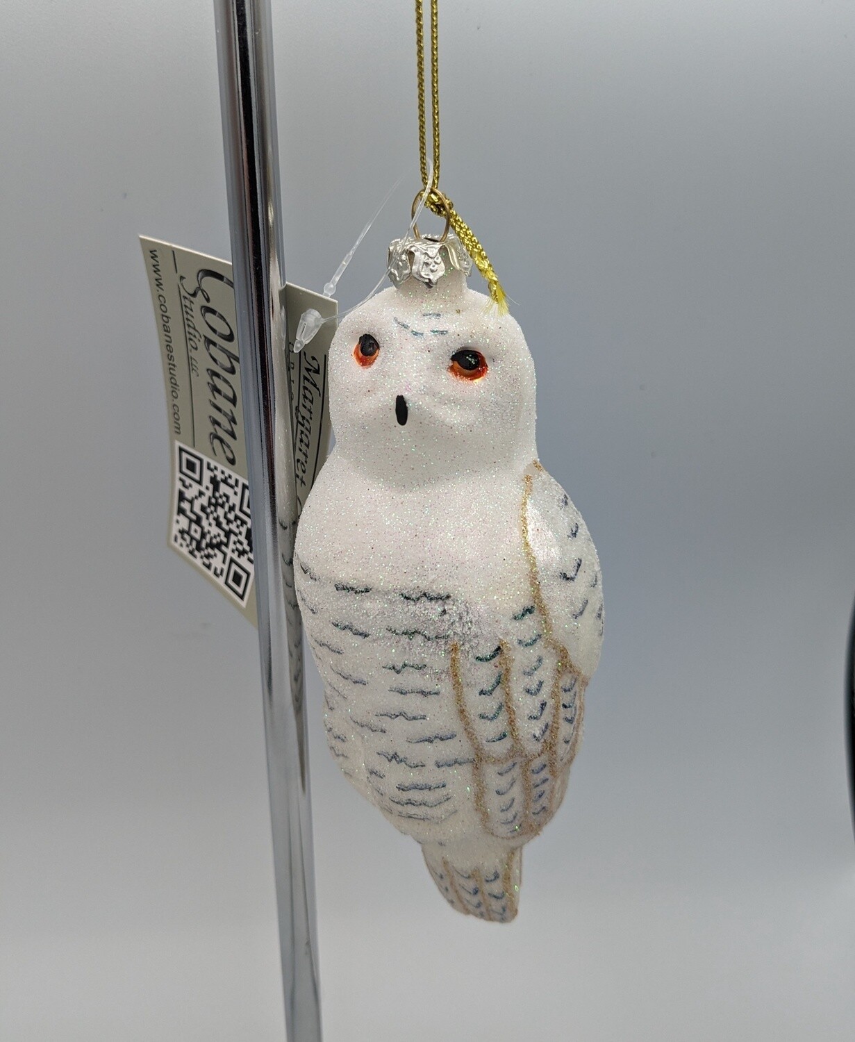 Snowy Owl Christmas Ornament D379