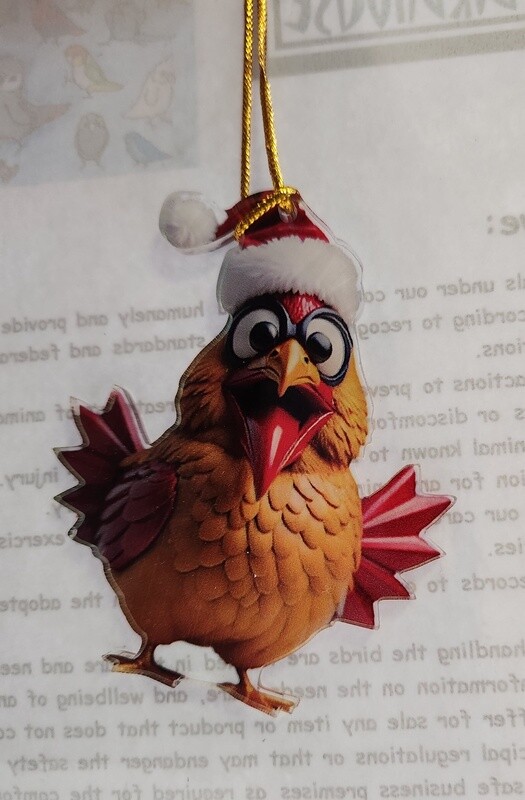Laughing Chicken Ornament