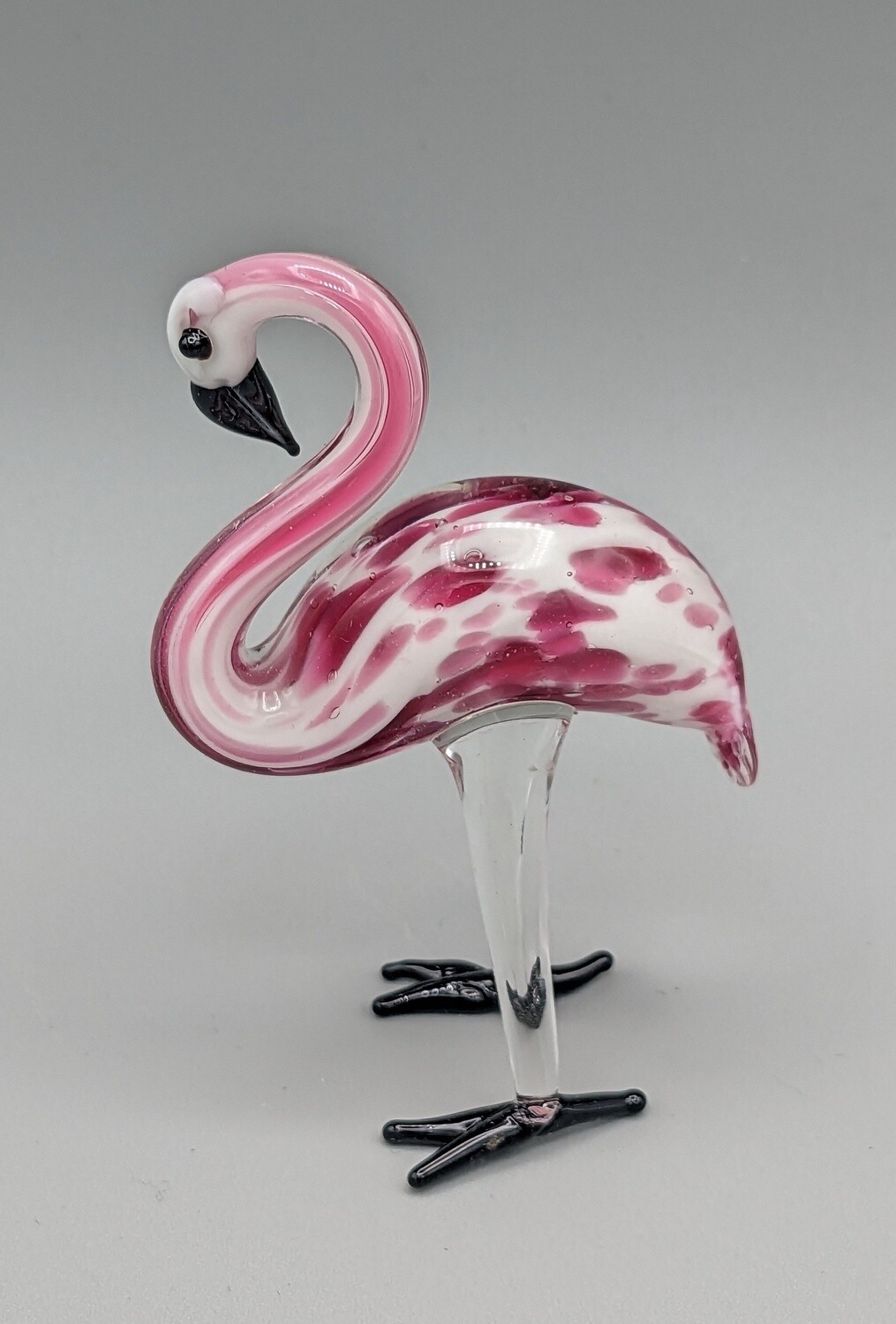 Glass Flamingo Ornament