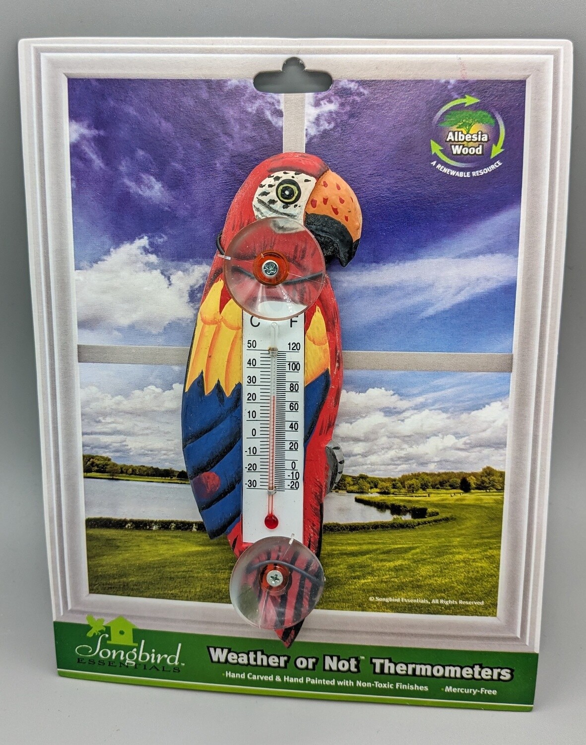 Weather or Not Thermometer Parrot