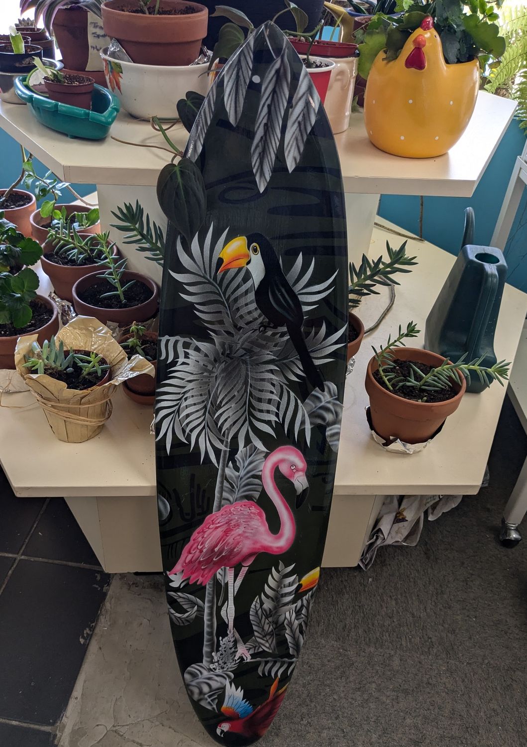 Toucan Flamingo Surf Board