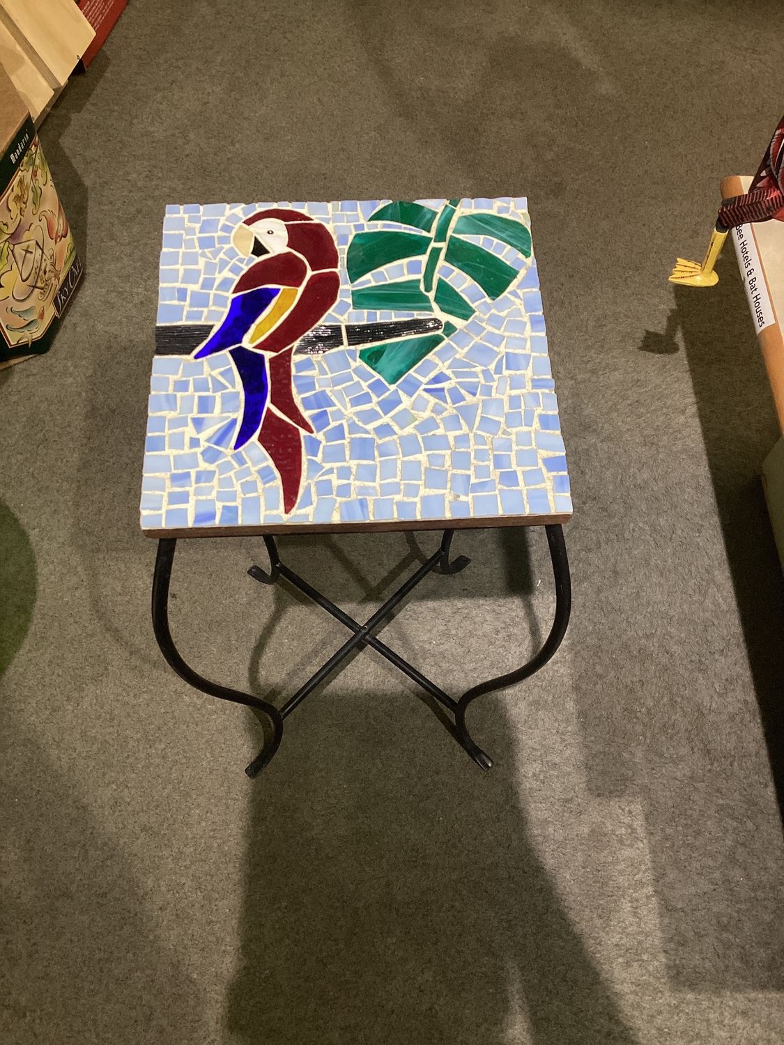 Mosaic tile Parrot Table