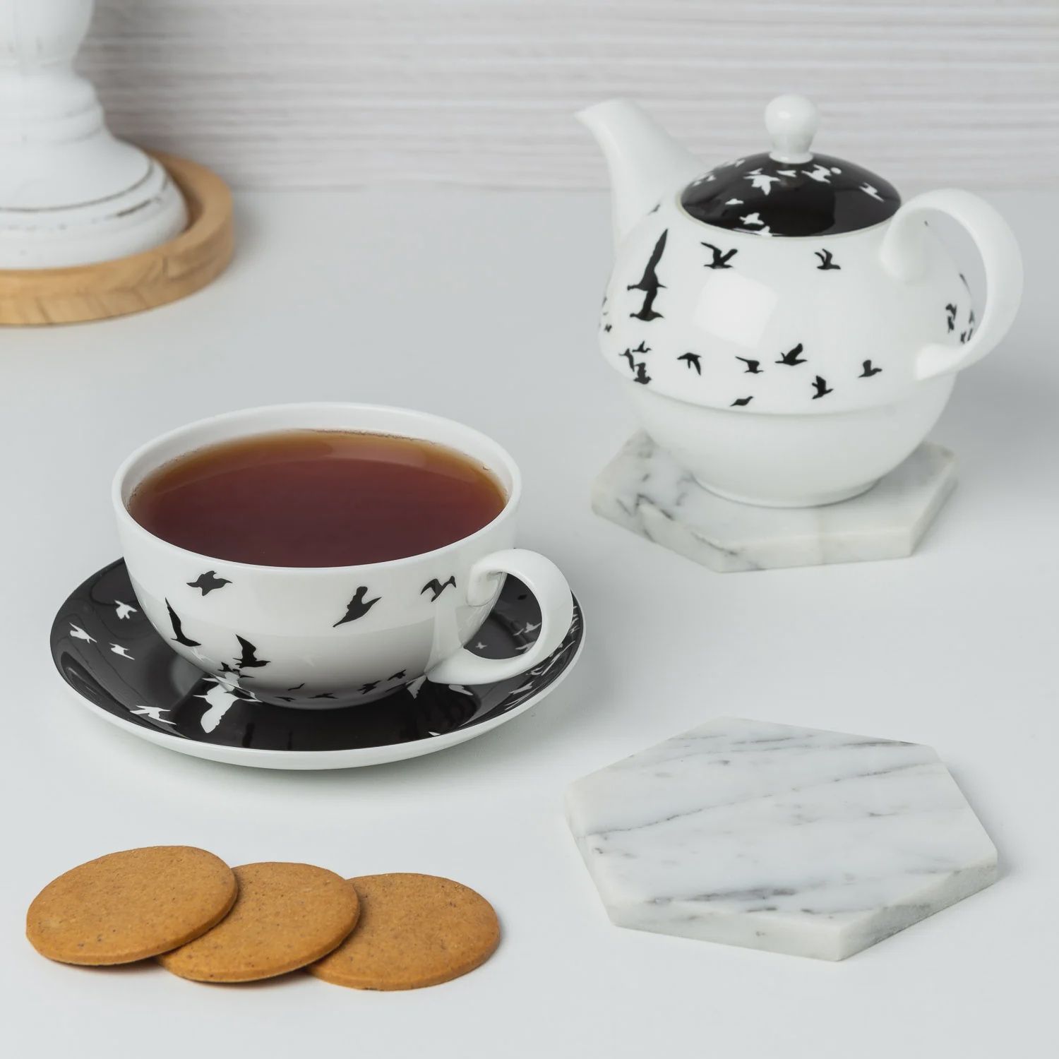 Tea for One Bird Silhouette