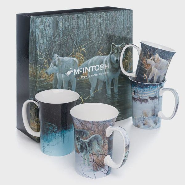 Bateman Wolves Set Of 4 mugs