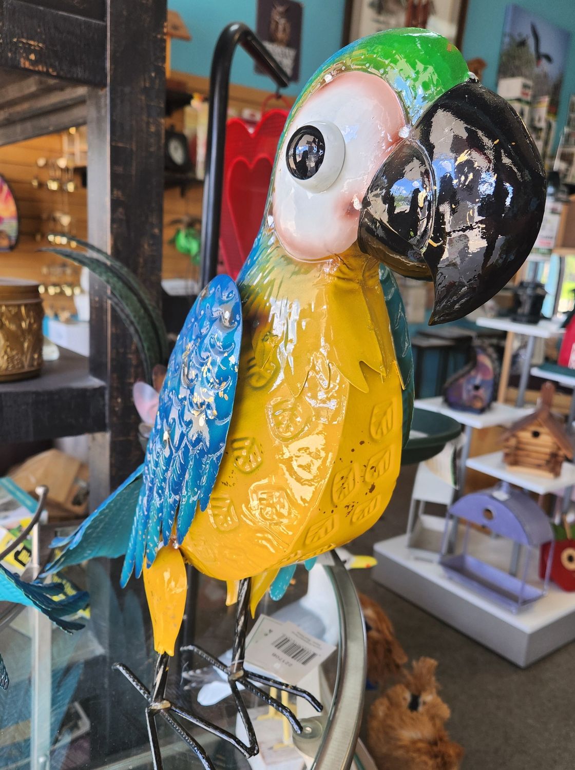 Enameled Metal Parrot