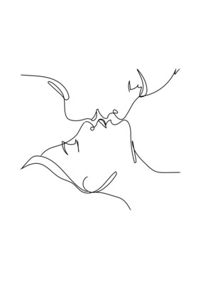 Couple line art